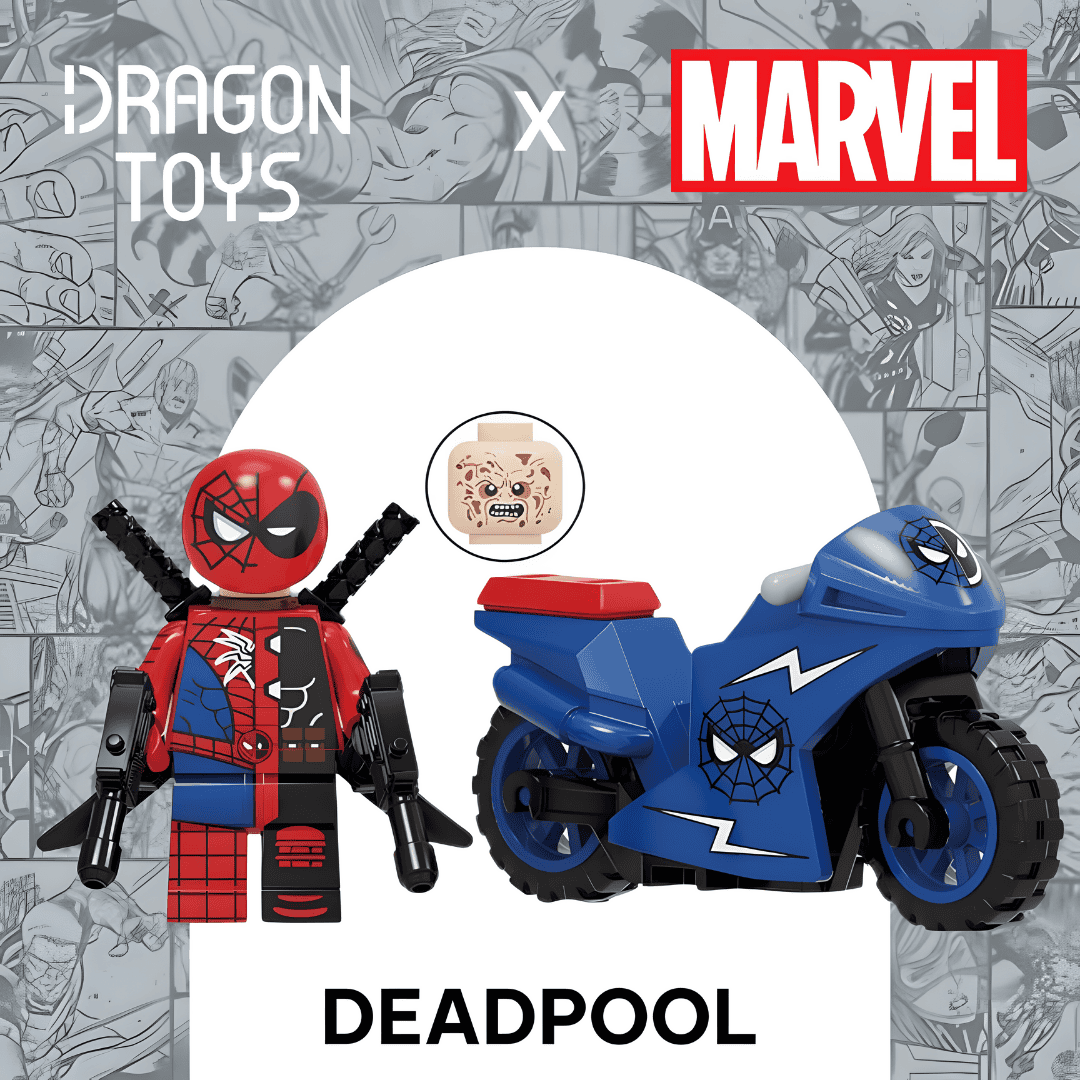 MINIFIGURA DEADPOOL EN MOTO