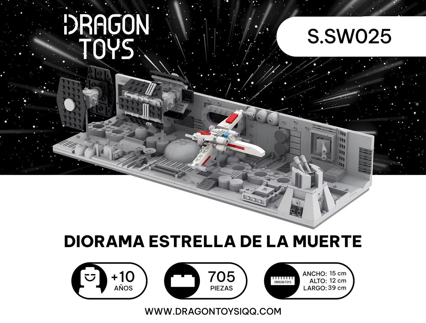 Diorama Estrella de la Muerte - set armable Star Wars de Dragon Toys