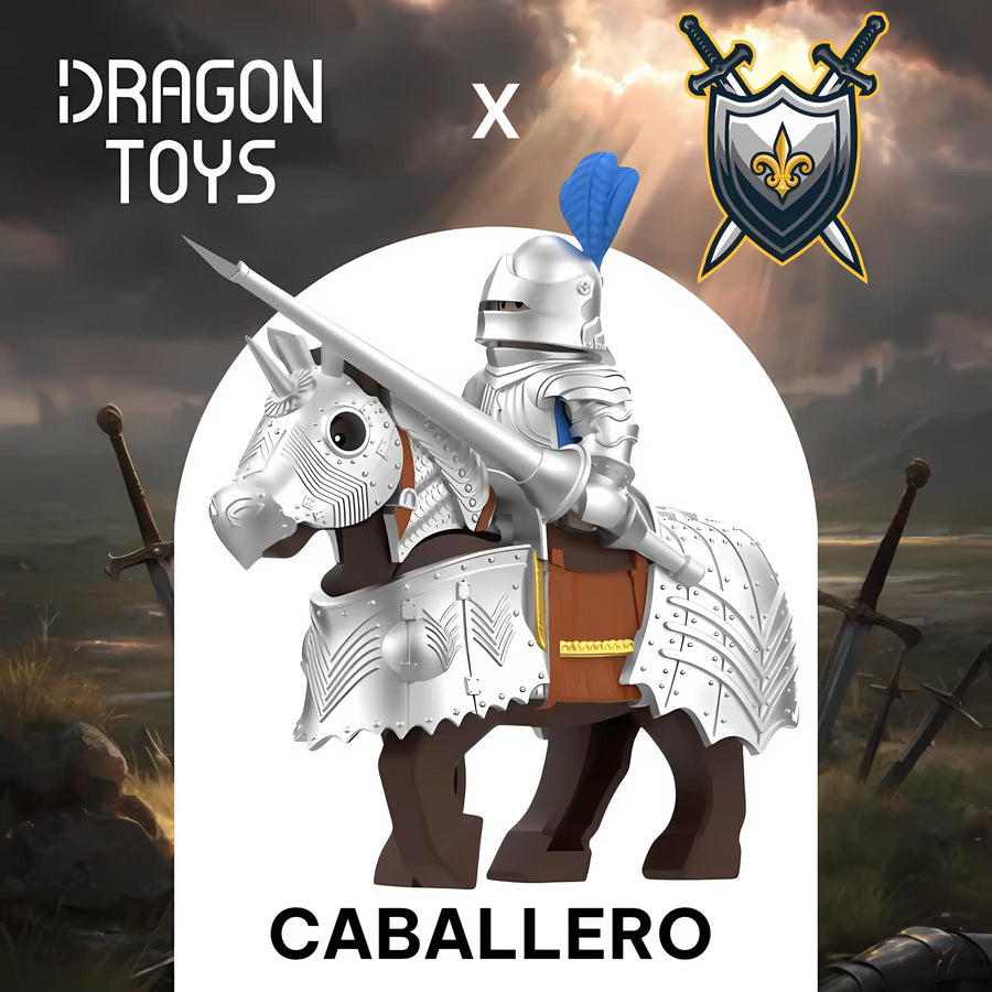 MINIFIGURA CABALLERO A CABALLO