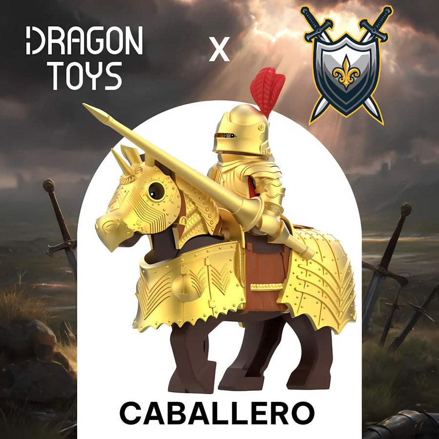 MINIFIGURA CABALLERO A CABALLO