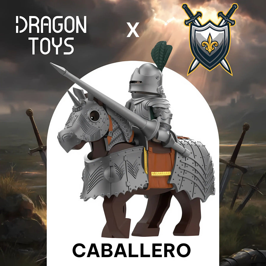 MINIFIGURA CABALLERO A CABALLO