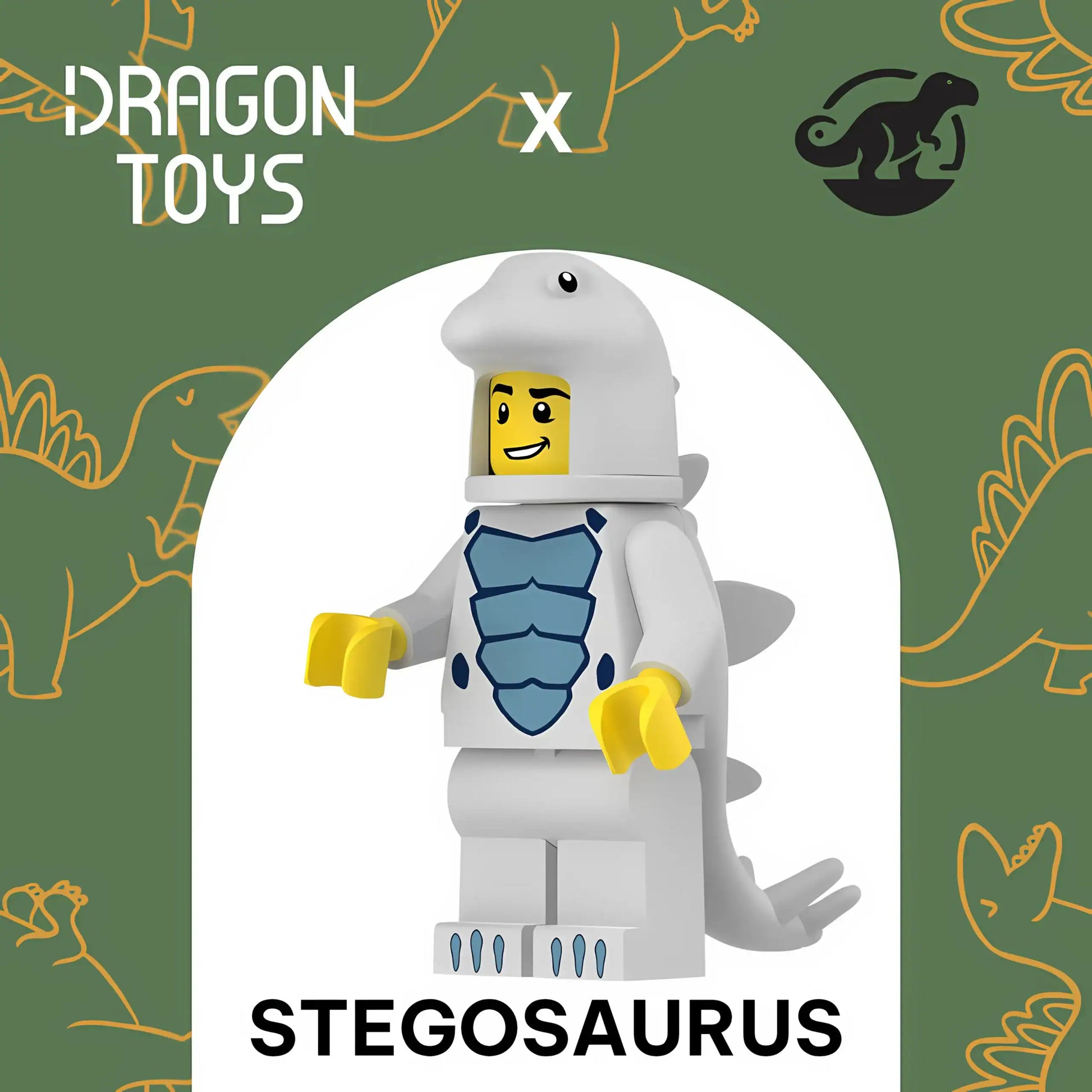 MINIFIGURA DISFRAZ ESTEGOSAURIO