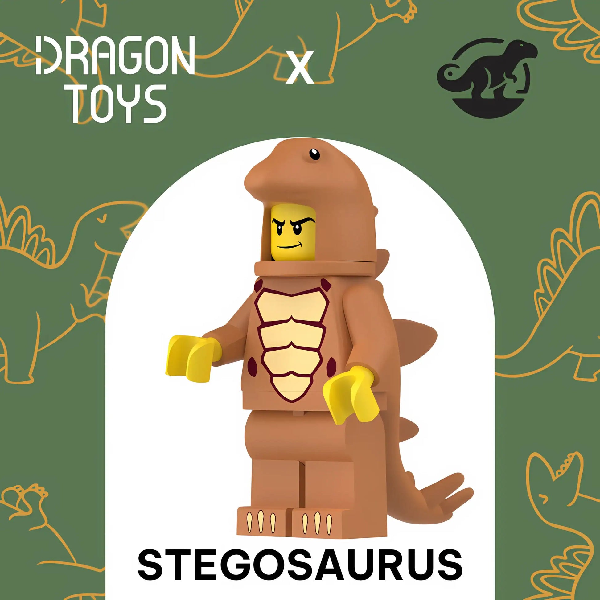 MINIFIGURA DISFRAZ ESTEGOSAURIO