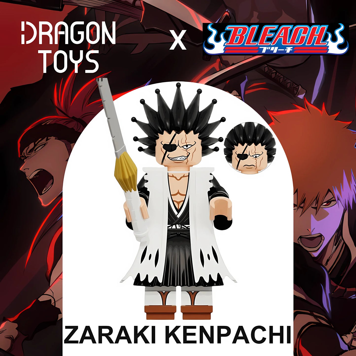 Minifigura Zaraki Kenpachi de Bleach - Dragon Toys