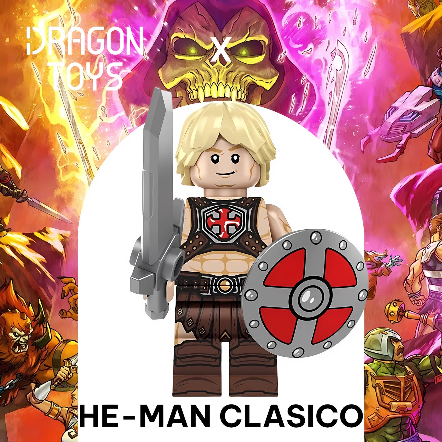 Minifigura He-Man Clásico de Masters del Universo - Dragon Toys
