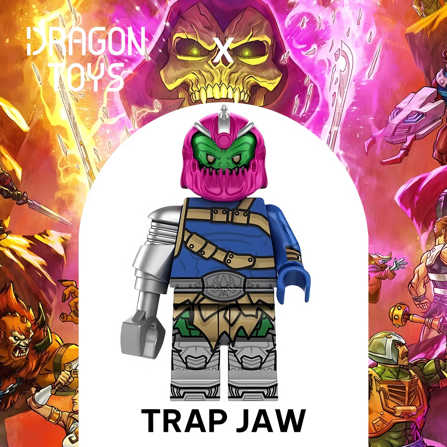 Minifigura Trap Jaw de Masters del Universo - Dragon Toys