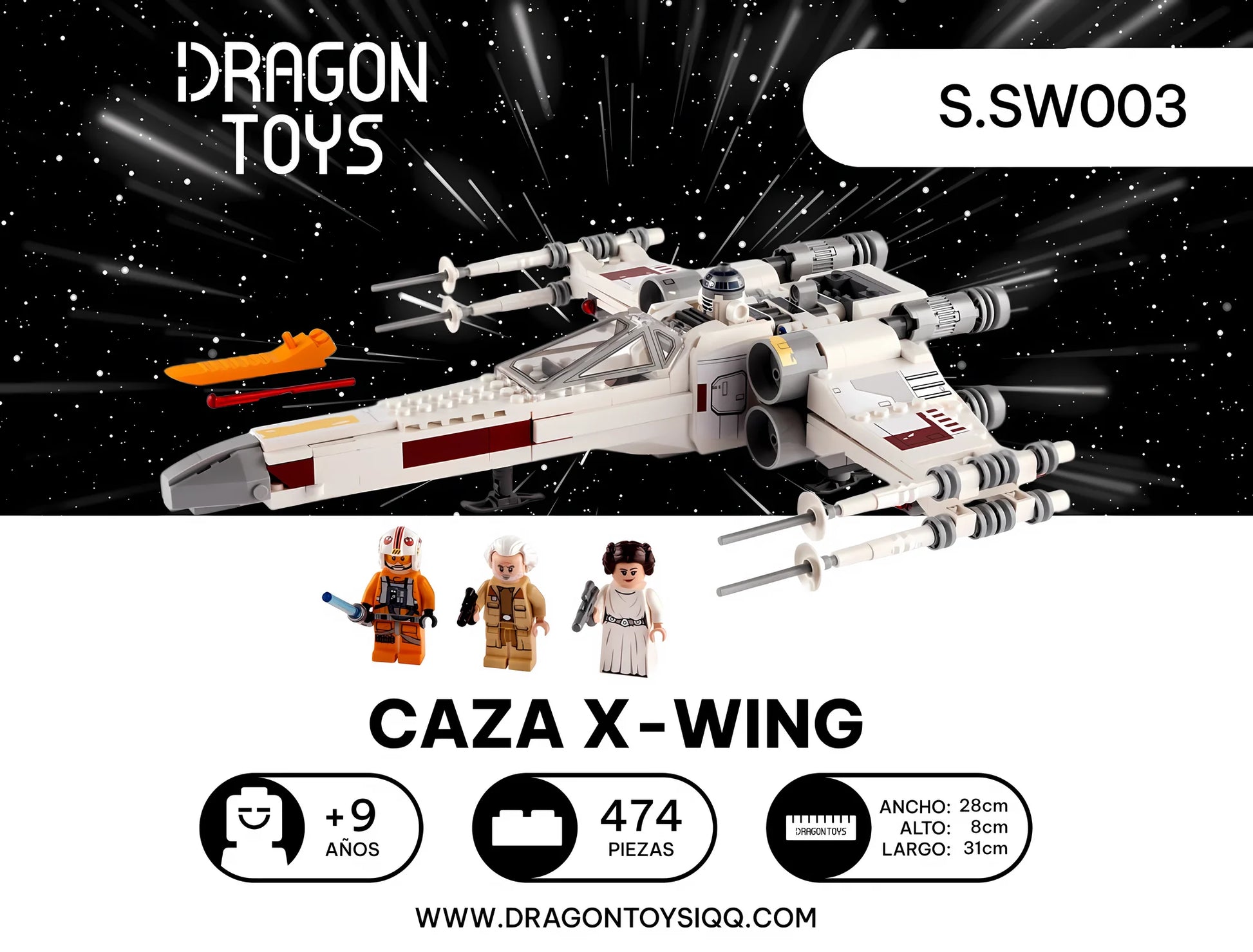 Caza X-Wing - set armable Star Wars de Dragon Toys