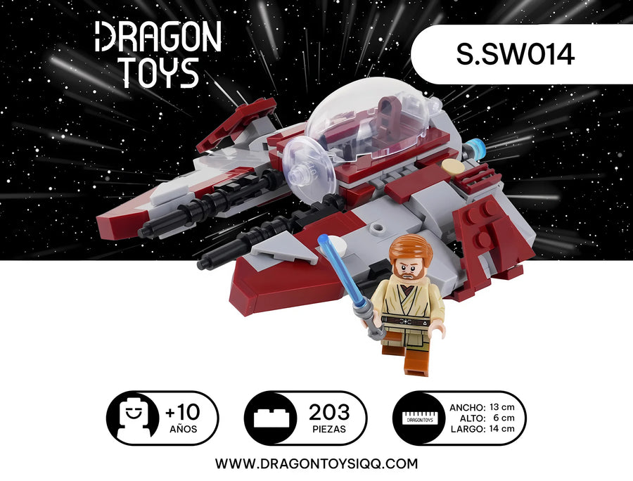 Caza Estelar Jedi de Obi-Wan - set armable Star Wars de Dragon Toys