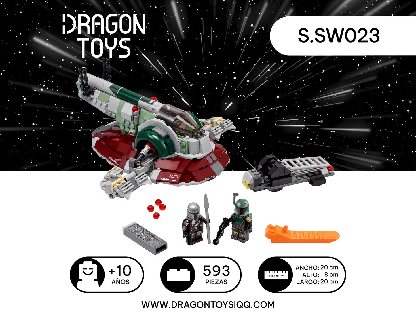 Nave de Boba Fett - set armable Star Wars de Dragon Toys