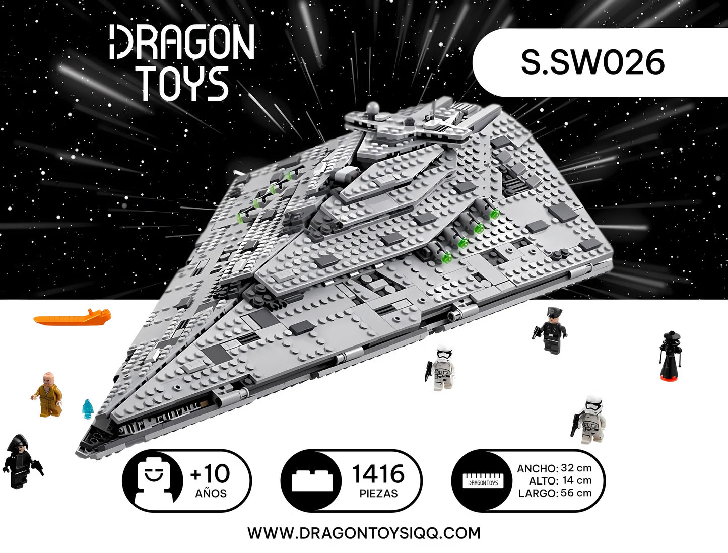Destructor Estelar Imperial - set armable Star Wars de Dragon Toys