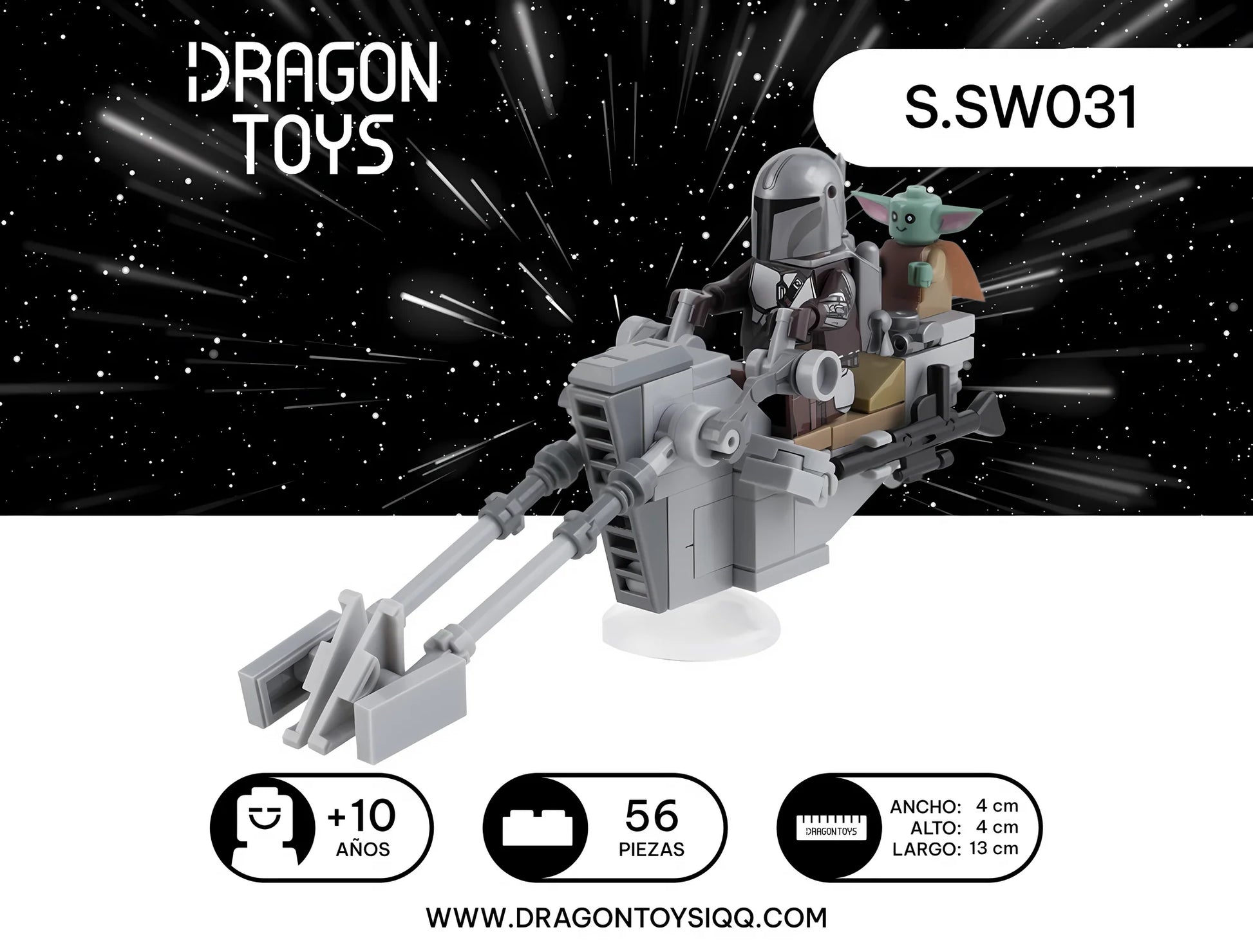 Speeder del Mandaloriano - set armable Star Wars de Dragon Toys