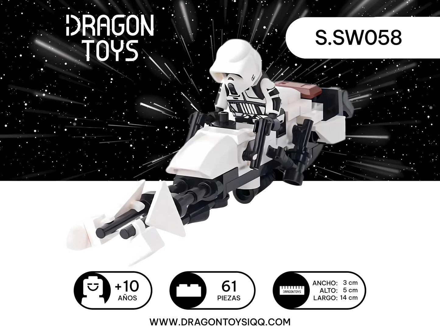 Speeder Bike de Soldado - set armable Star Wars de Dragon Toys