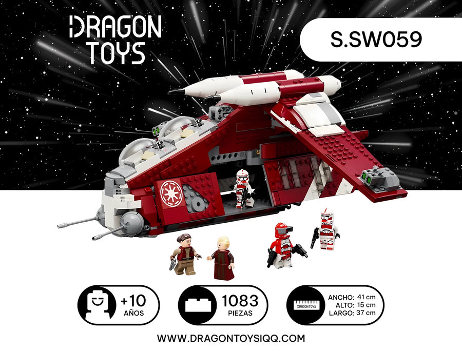 Gunship de Coruscant - set armable Star Wars de Dragon Toys