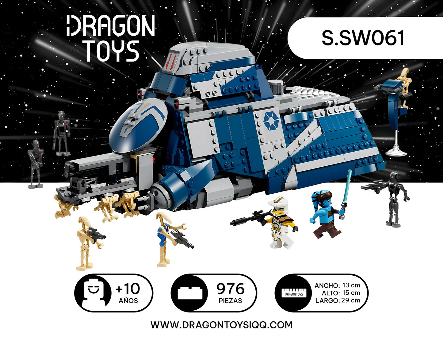 Transporte de Tropas Clon - set armable Star Wars de Dragon Toys