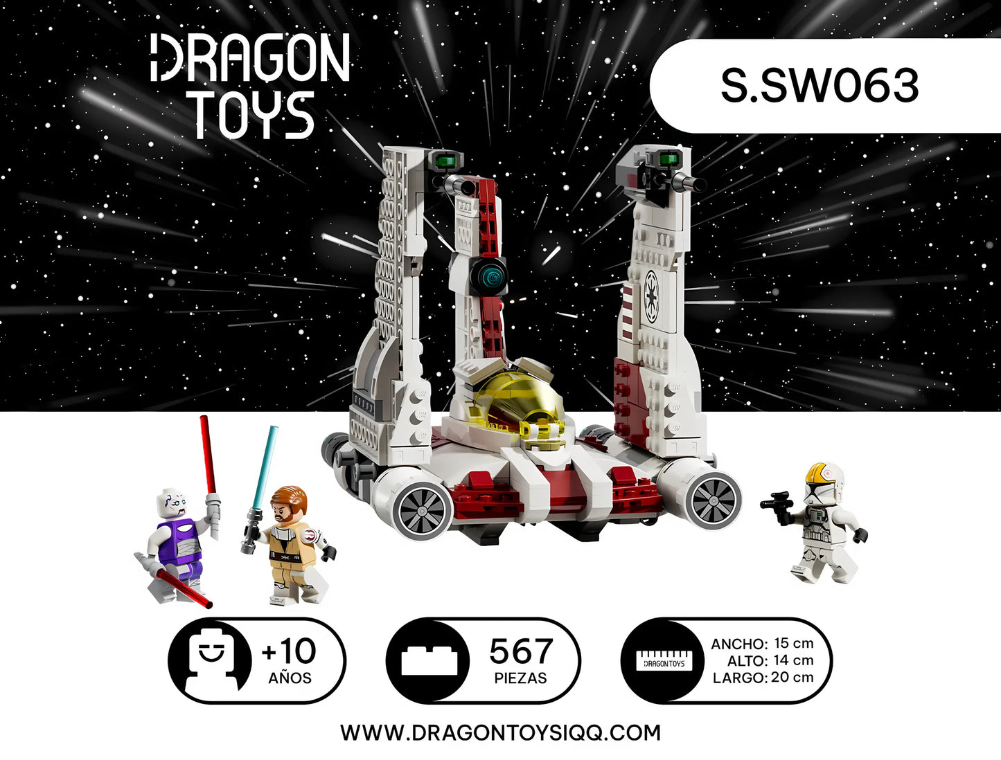 Duelo en Utapau - set armable Star Wars de Dragon Toys