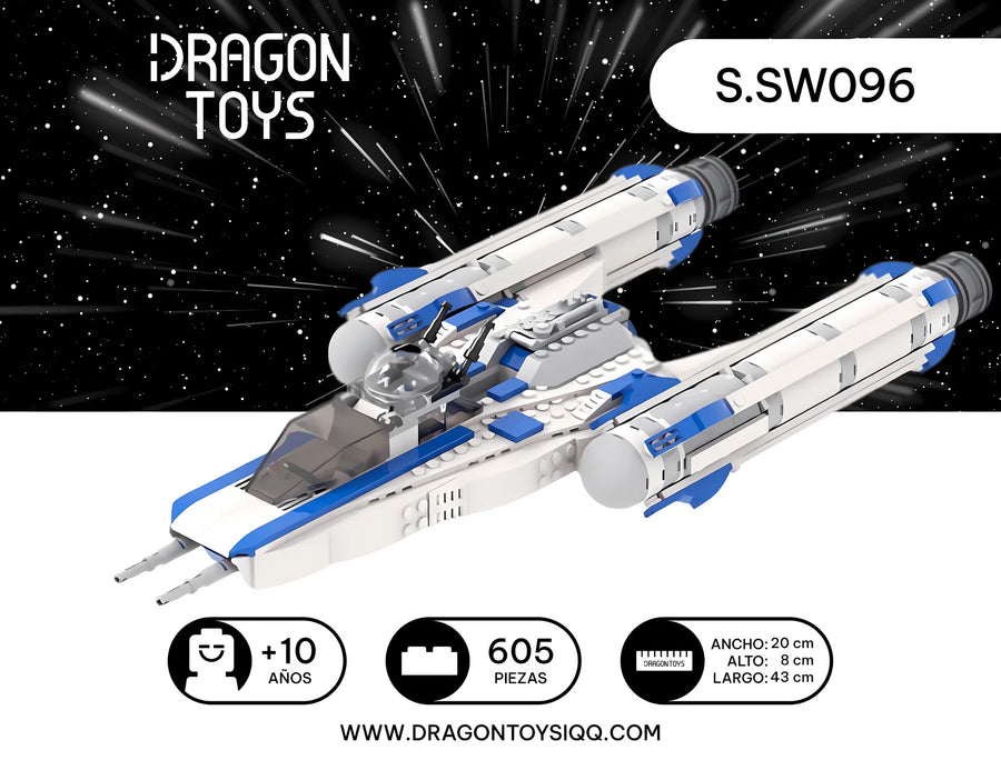 Caza Ala-Y de la Resistencia - set armable Star Wars de Dragon Toys