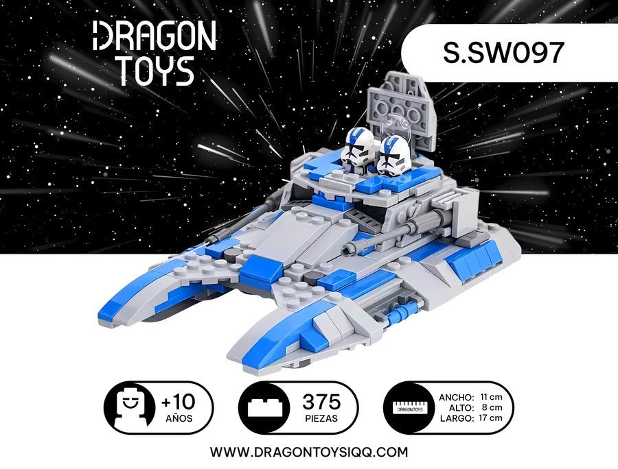 Nave de Asalto Clon - set armable Star Wars de Dragon Toys