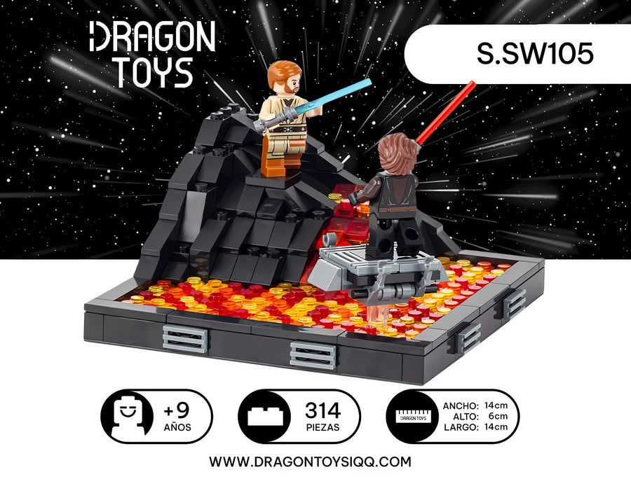 Duelo en Mustafar - set armable Star Wars de Dragon Toys
