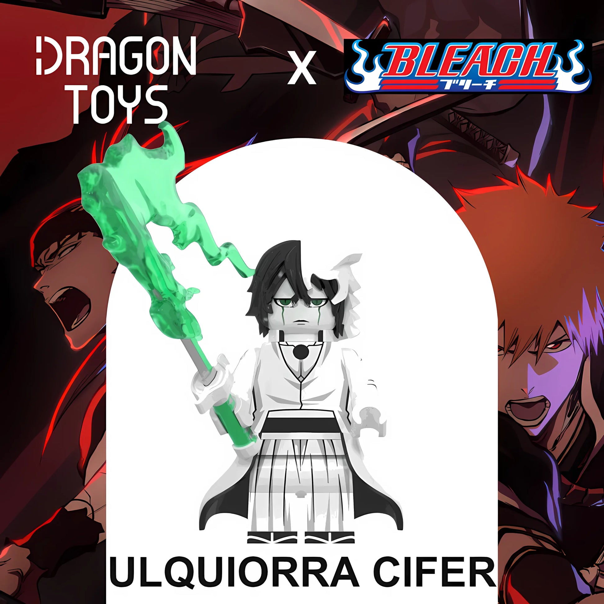 Minifigura Ulquiorra Cifer (Lanza del Relámpago) de Bleach - Dragon Toys