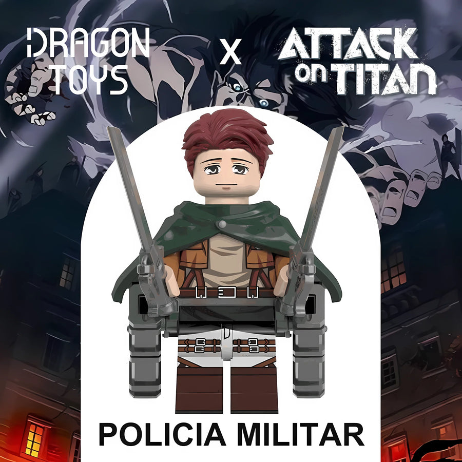 Minifigura Policía Militar (Pelirrojo) de Attack on Titan - Dragon Toys