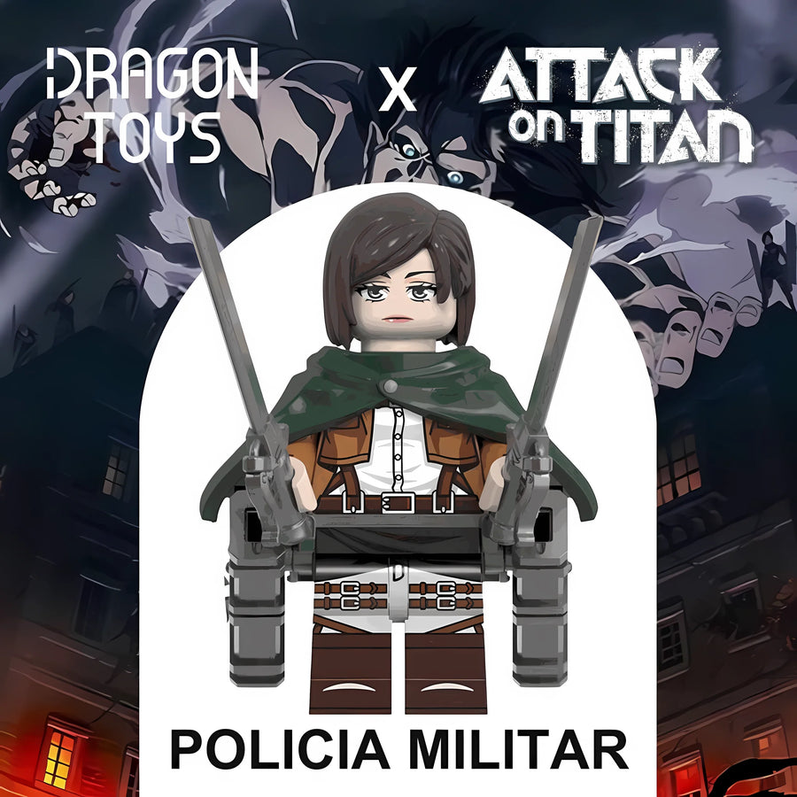 Minifigura Policía Militar (Cabello Oscuro) de Attack on Titan - Dragon Toys
