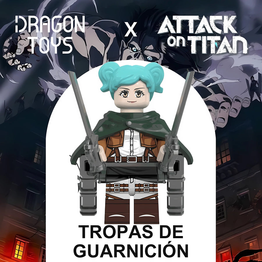 Minifigura Tropas de Guarnición (Coletas Celestes) de Attack on Titan - Dragon Toys