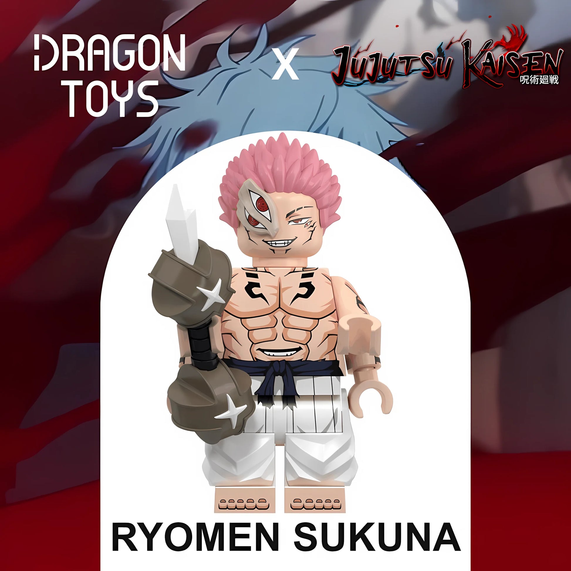 Minifigura Ryomen Sukuna de Jujutsu Kaisen - Dragon Toys