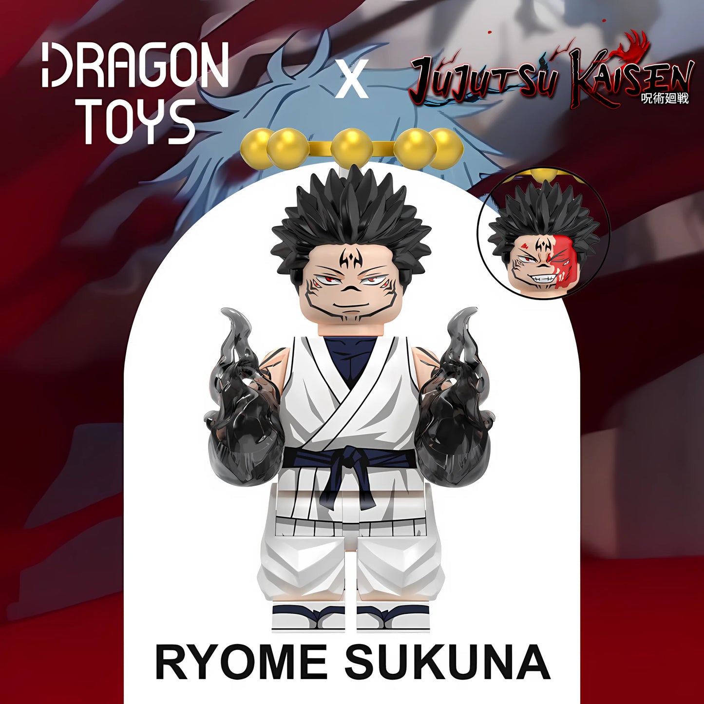 Minifigura Ryomen Sukuna de Jujutsu Kaisen - Dragon Toys