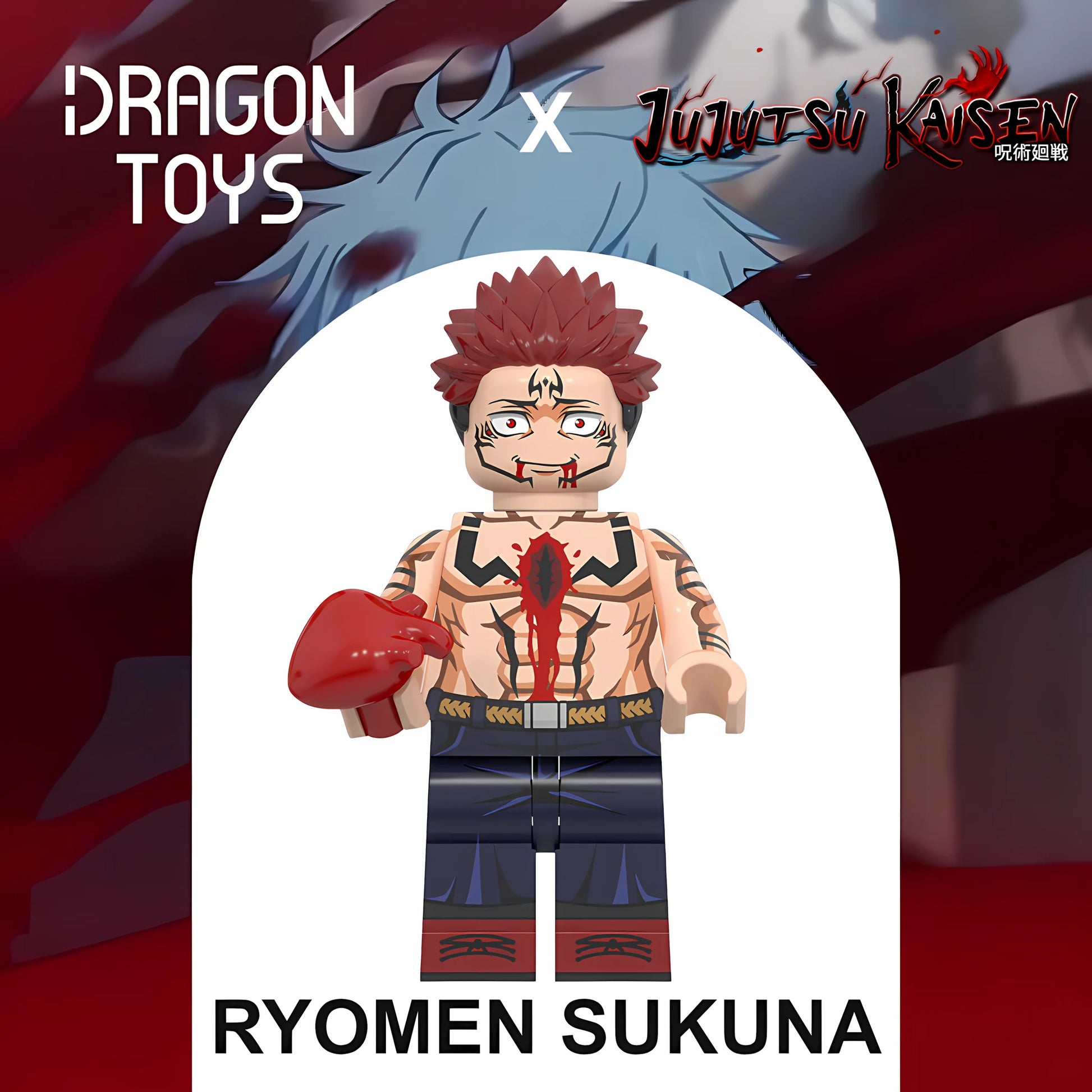 Minifigura Ryomen Sukuna de Jujutsu Kaisen - Dragon Toys
